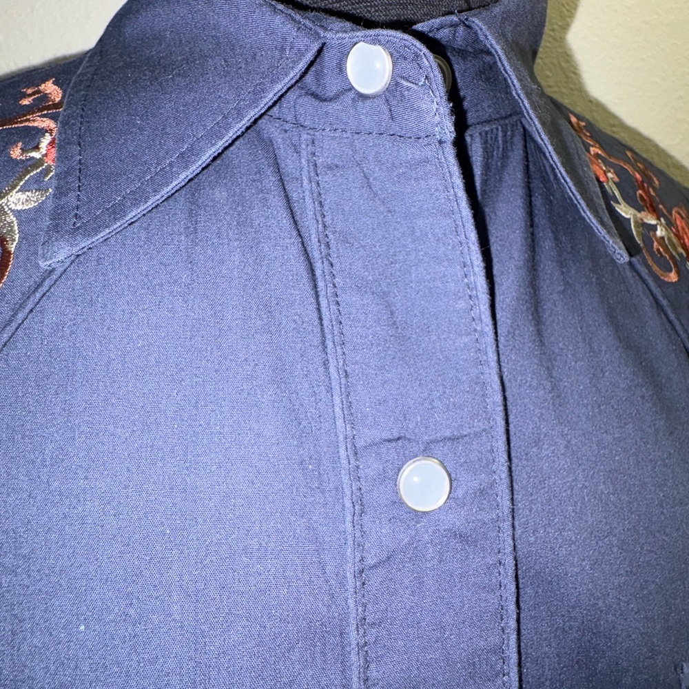 Roper Dark Blue Shirt with Logo Patch - Picture 6 of 6